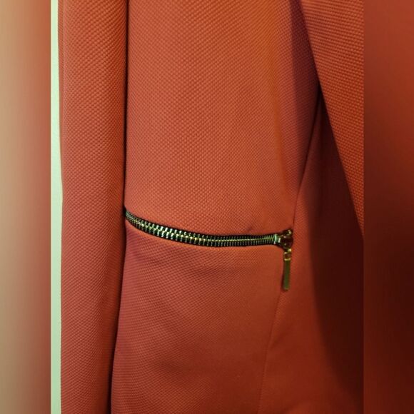 Forever 21 Women's Plus 3X 🆕 Hot Pink Career Drape Zipper Pocket Blazer Jacket - Picture 5 of 8